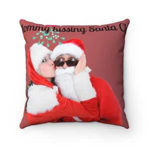 I saw Mommy Kissing Santa ClausSpun Polyester Square Pillow Case