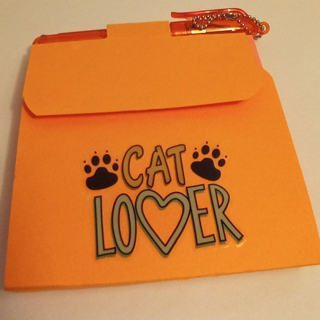 Cat Lover Post it Note with Pen