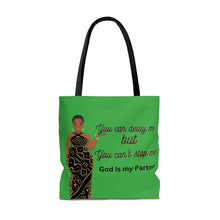 Load image into Gallery viewer, &quot;God is My Partner&quot;  Quote Tote Bag (AOP)
