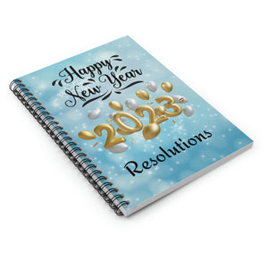 Spiral Journal Notebook - Ruled Line - New Year's 2023 Resolution