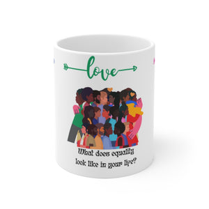 Black History  Equality Love Ceramic Mug (EU)