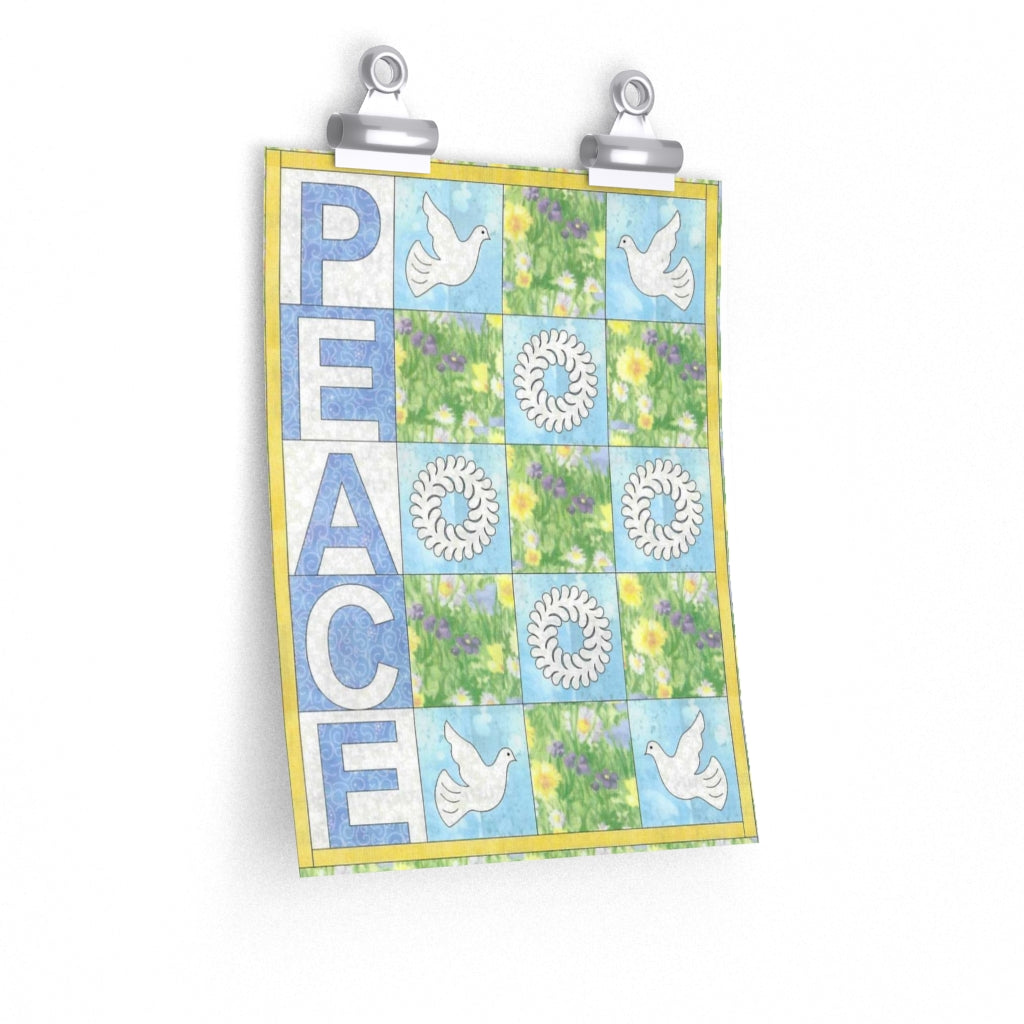 Peace Quilted Premium Matte vertical posters