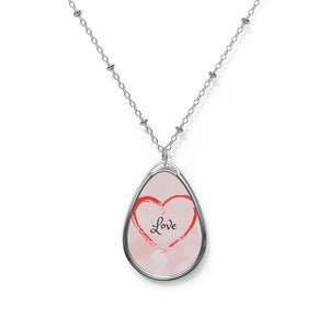 Love Heart Oval Necklace