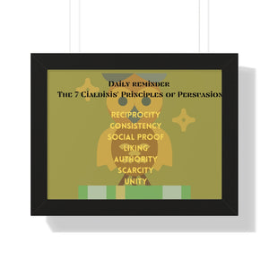 Framed Horizontal Poster 7 Principles of Persuasion