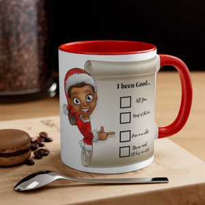 Coffee Mug, 11oz Checklist Accent