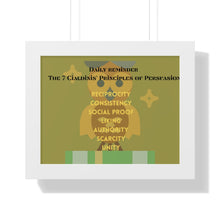 Load image into Gallery viewer, Framed Horizontal Poster 7 Principles of Persuasion
