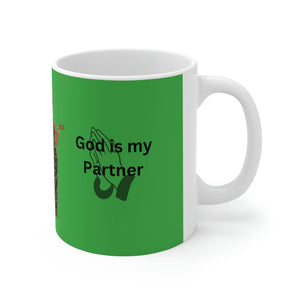 "God is My Partner" Quote Ceramic Mug 11oz