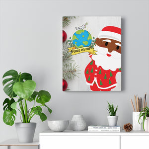 Santa Claus Peace on Earth Canvas Gallery Wraps