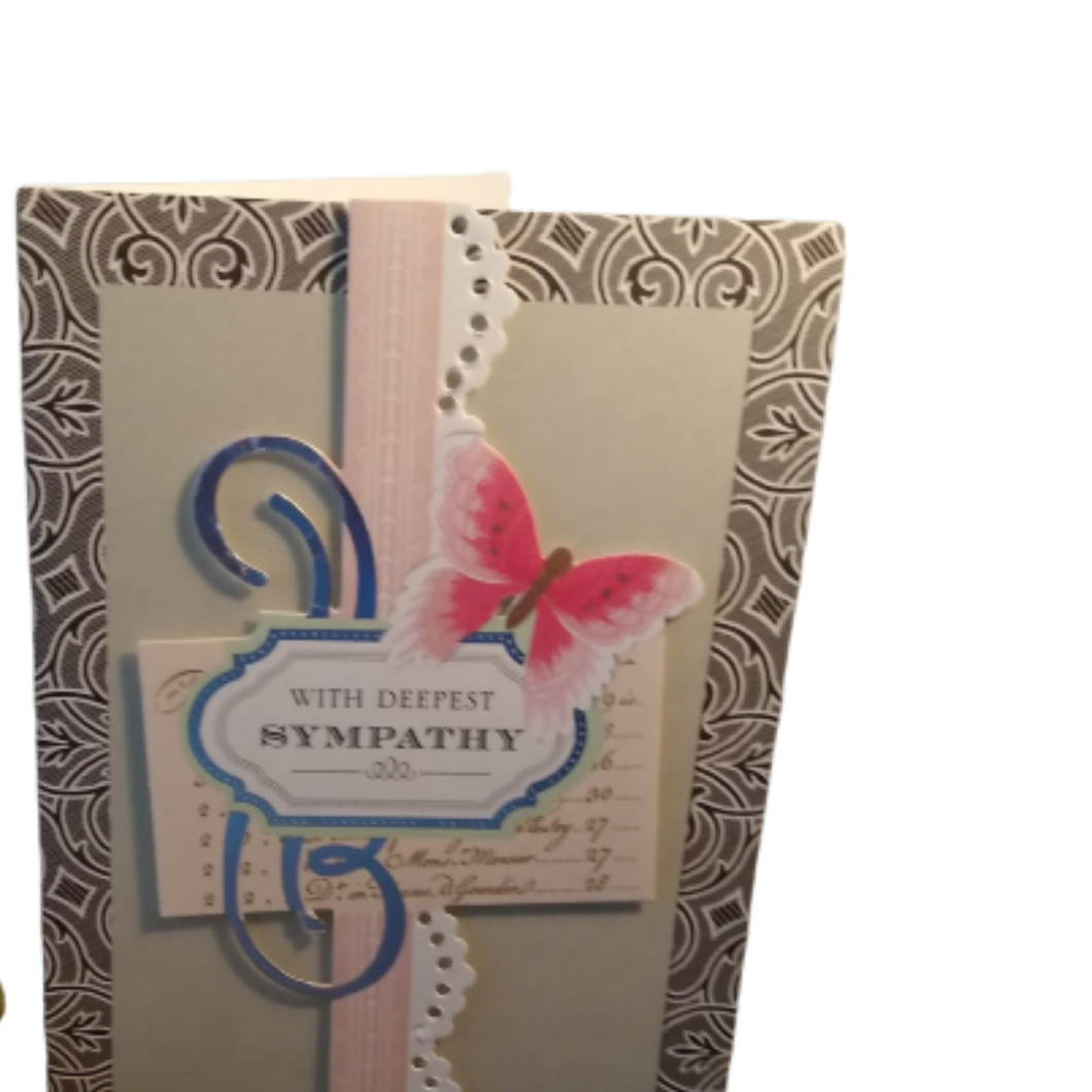 With Deepest Sympathy Card Butterfly Design