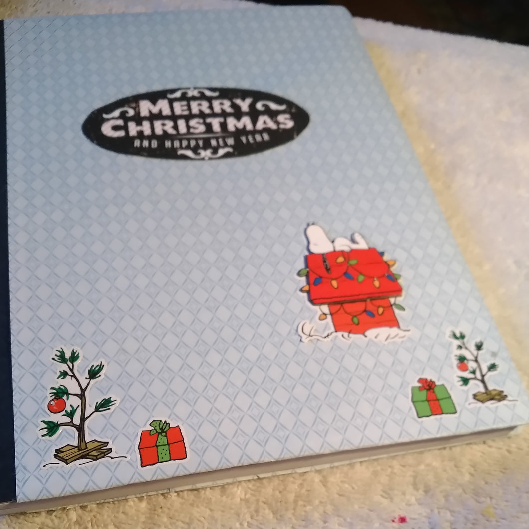 Composition Notebook  Altered Snoopy's Merry Christmas
