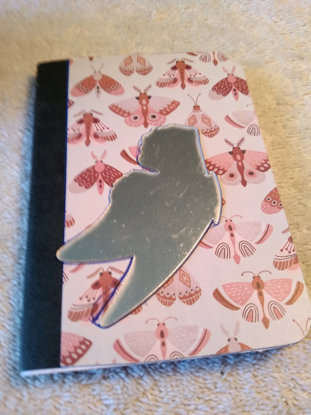 Mini Composition Notebook Mirror Bird Altered