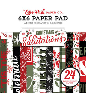Echo Park Paper Company Salutations Christmas 6x6 Pad Paper, Multi