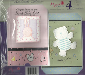 Paper Craft Sweet Baby Boy and Baby Girl
