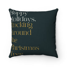 Load image into Gallery viewer, Rock Around the Christmas Tree Spun Polyester Square Pillow Case
