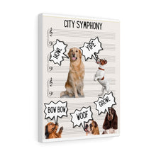 Load image into Gallery viewer, City Symphony Dogs Canvas Gallery Wraps
