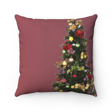 Load image into Gallery viewer, I saw Mommy Kissing Santa ClausSpun Polyester Square Pillow Case
