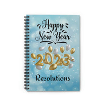 Load image into Gallery viewer, Spiral Journal Notebook - Ruled Line - New Year&#39;s 2023 Resolution
