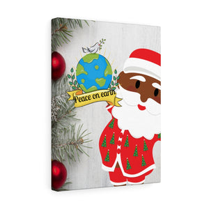 Santa Claus Peace on Earth Canvas Gallery Wraps
