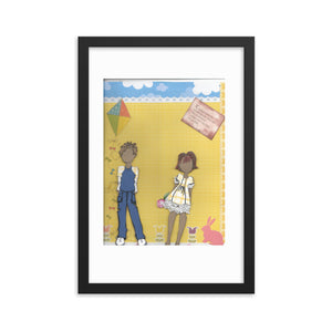 Springtime with the Children Silk poster