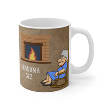 Load image into Gallery viewer, Grandma Sez White Ceramic Mug For Every Problem
