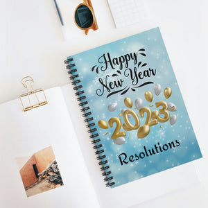 Spiral Journal Notebook - Ruled Line - New Year's 2023 Resolution