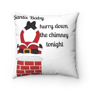 Santa Baby Spun Polyester Square Pillow Case