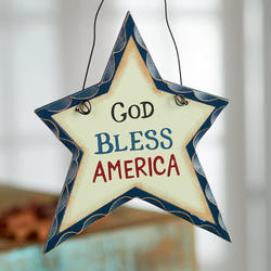 "God Bless America" Star Ornament Home Decor